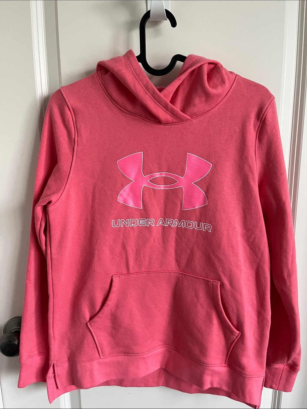 Under Armour Girls'‎ Loose Coral Pink Logo Hoodie